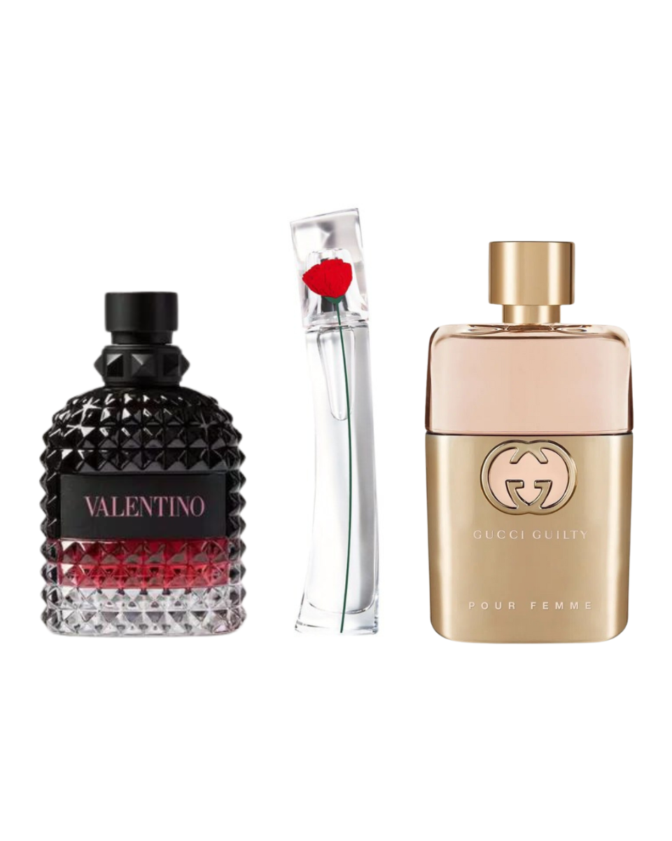 Combo 3 perfumes Gucci Guilt, Valentini Intense, Flower Kenzo 100ml
